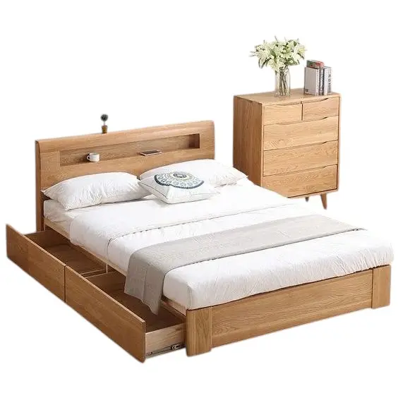 LIT EN BOIS ET MATELAS